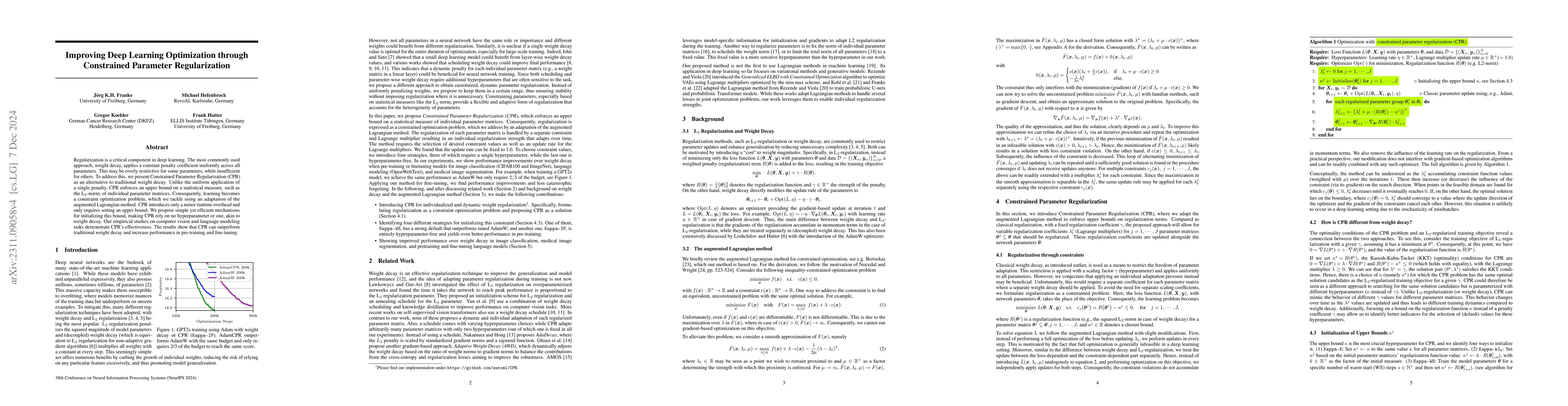 Thumbnail for Constrained Parameter Regularization