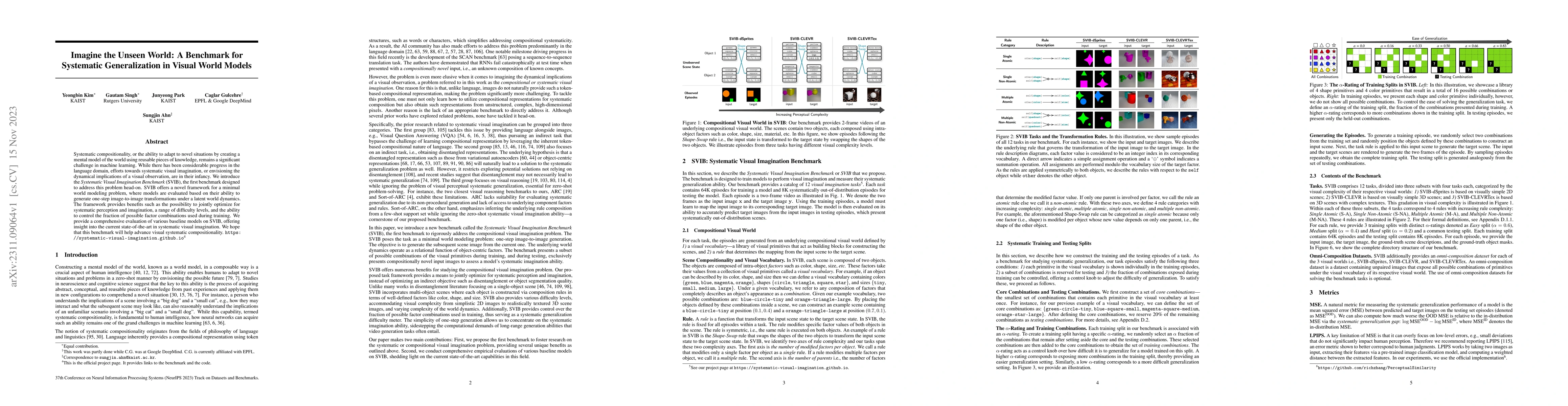 Thumbnail for Imagine the Unseen World: A Benchmark for Systematic Generalization in
  Visual World Models