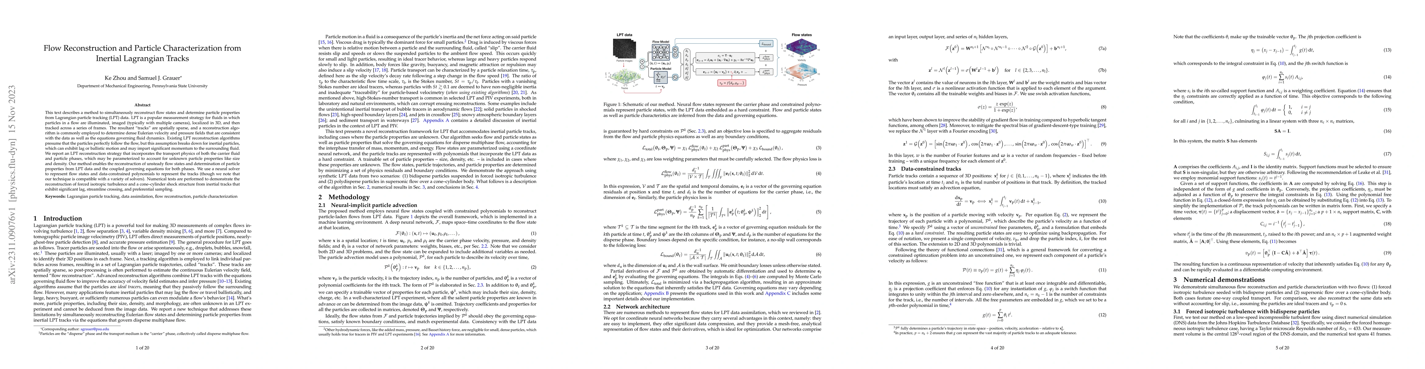 Thumbnail for Flow reconstruction and particle characterization from inertial
  Lagrangian tracks