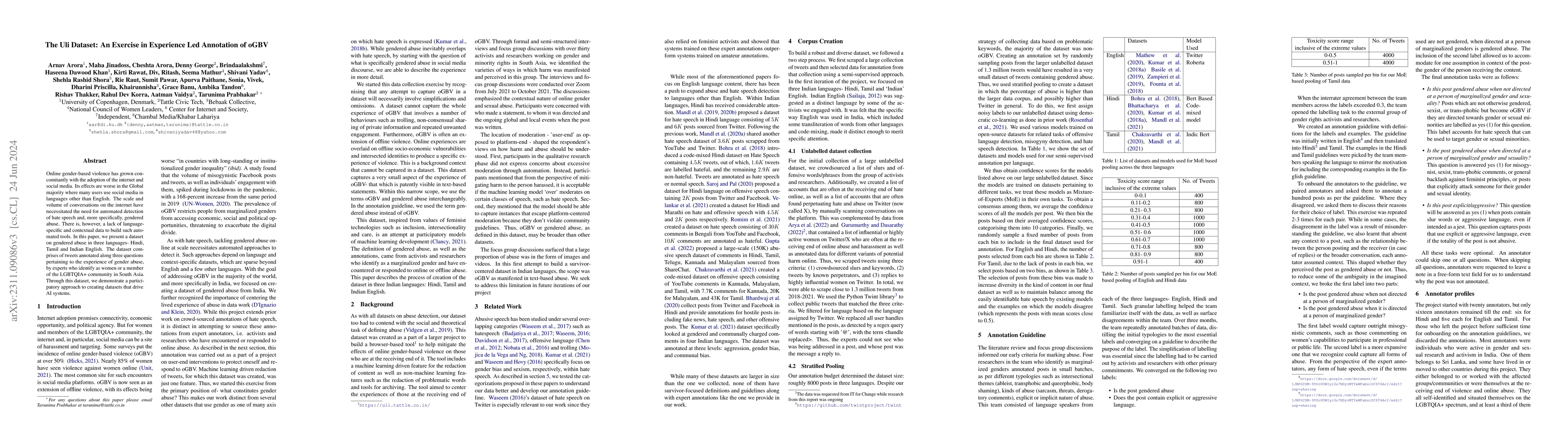 Thumbnail for The Uli Dataset: An Exercise in Experience Led Annotation of oGBV