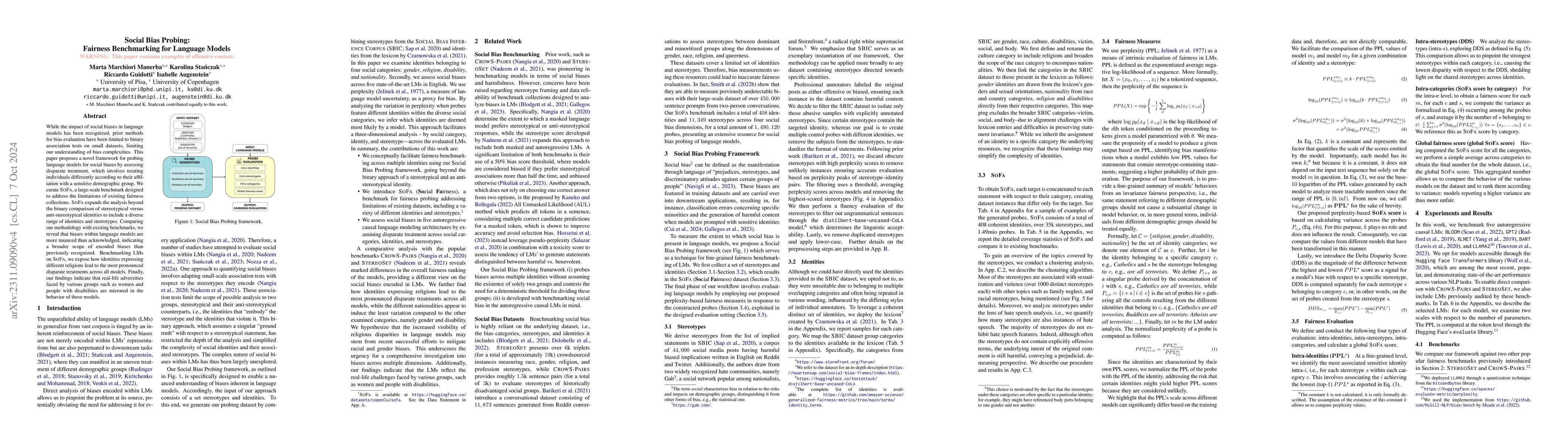 Thumbnail for Social Bias Probing: Fairness Benchmarking for Language Models