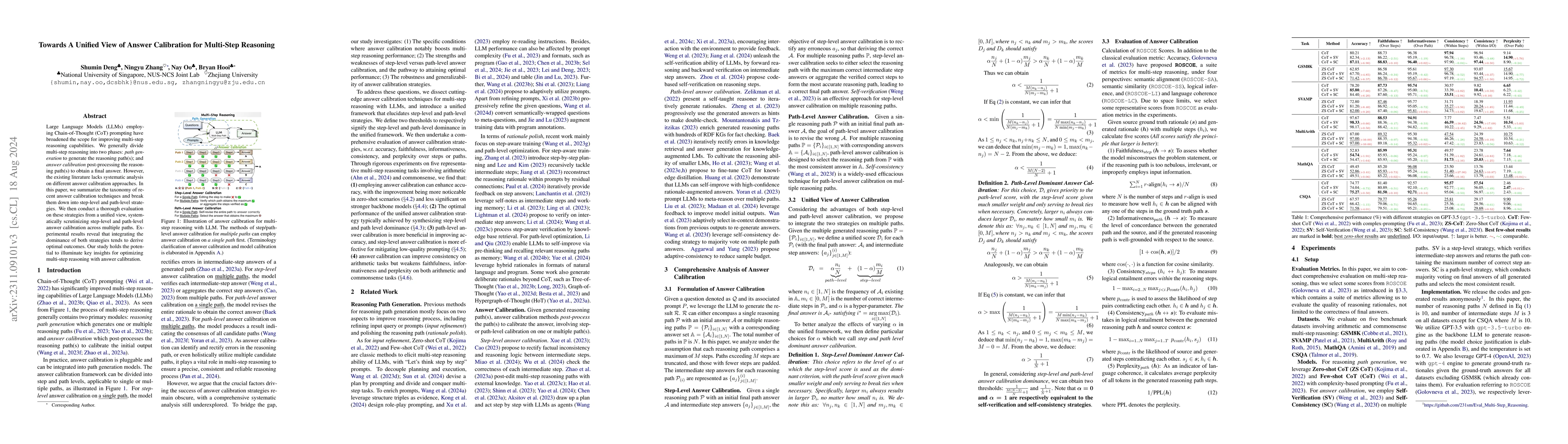 Thumbnail for Towards A Unified View of Answer Calibration for Multi-Step Reasoning