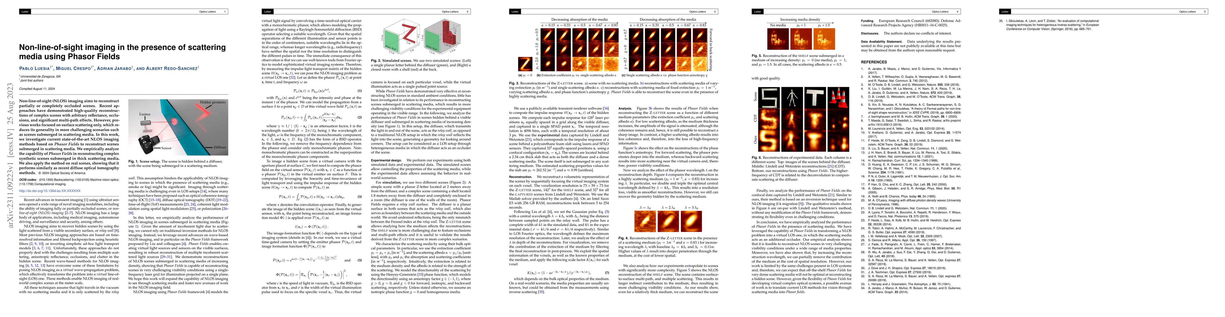 Thumbnail for Non-line-of-sight imaging in the presence of scattering media using
  phasor fields