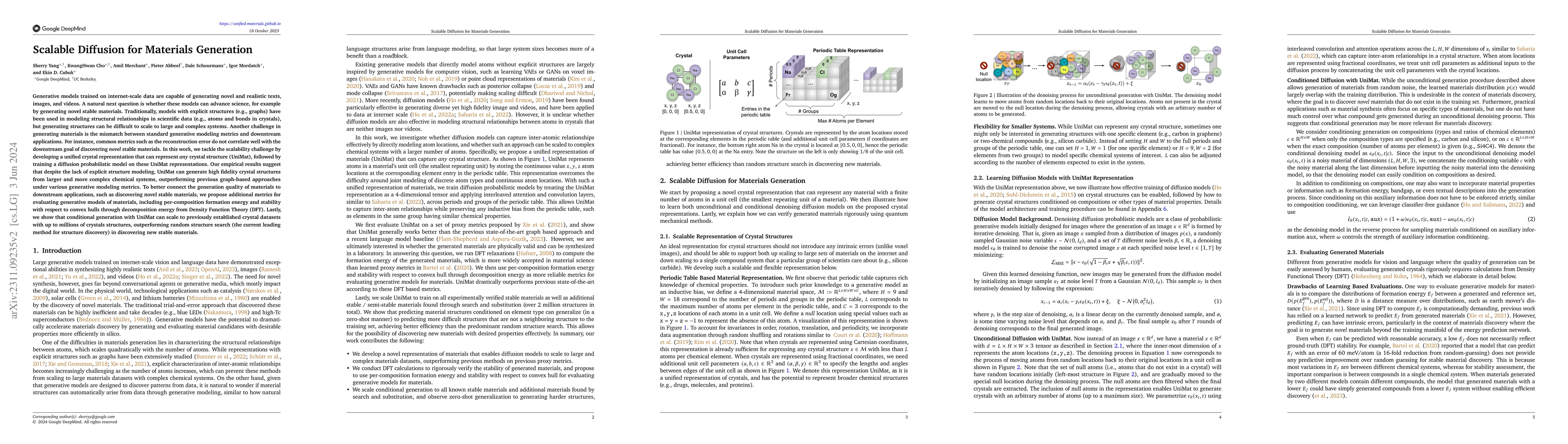 Thumbnail for Scalable Diffusion for Materials Generation