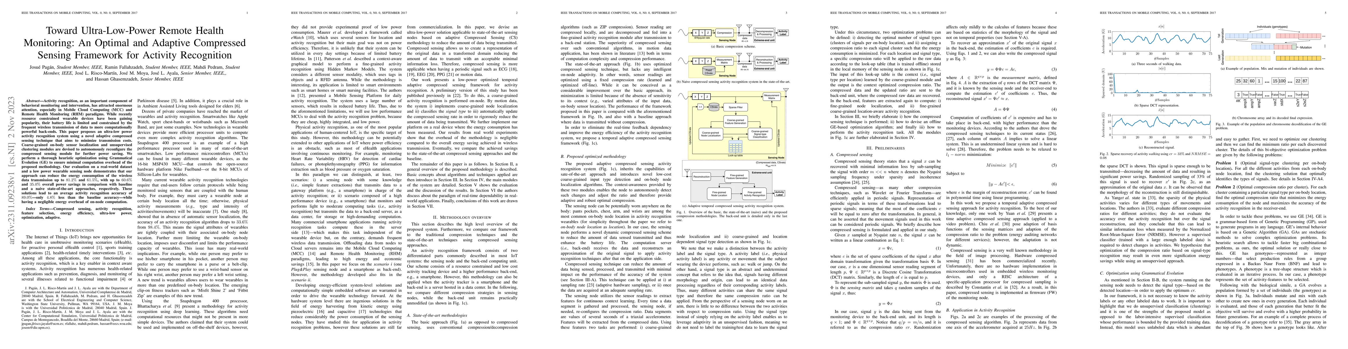 Thumbnail for Toward Ultra-Low-Power Remote Health Monitoring: An Optimal and Adaptive
  Compressed Sensing Framework for Activity Recognition
