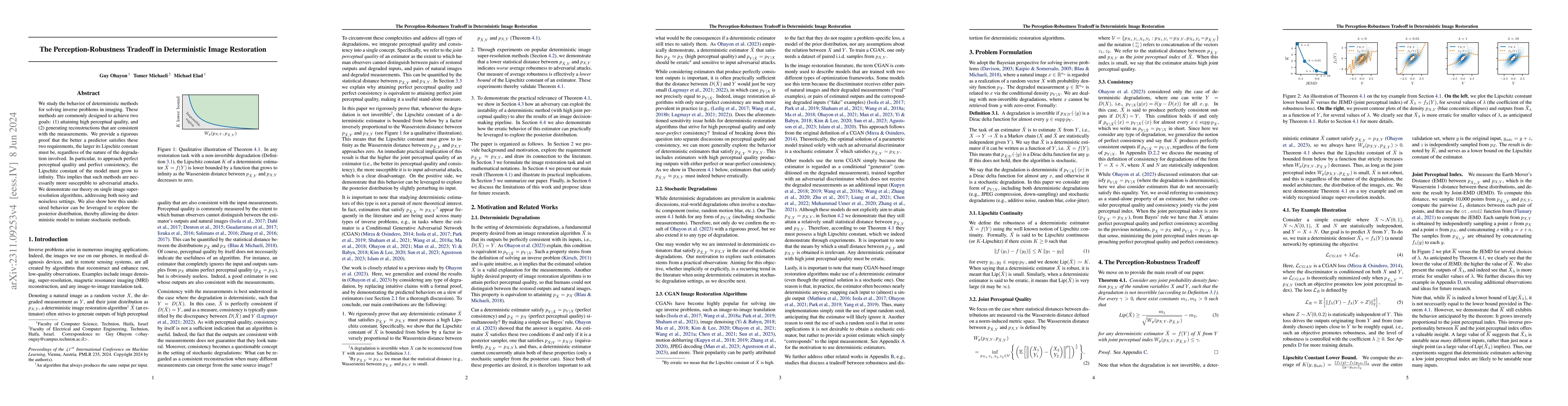 Thumbnail for The Perception-Robustness Tradeoff in Deterministic Image Restoration