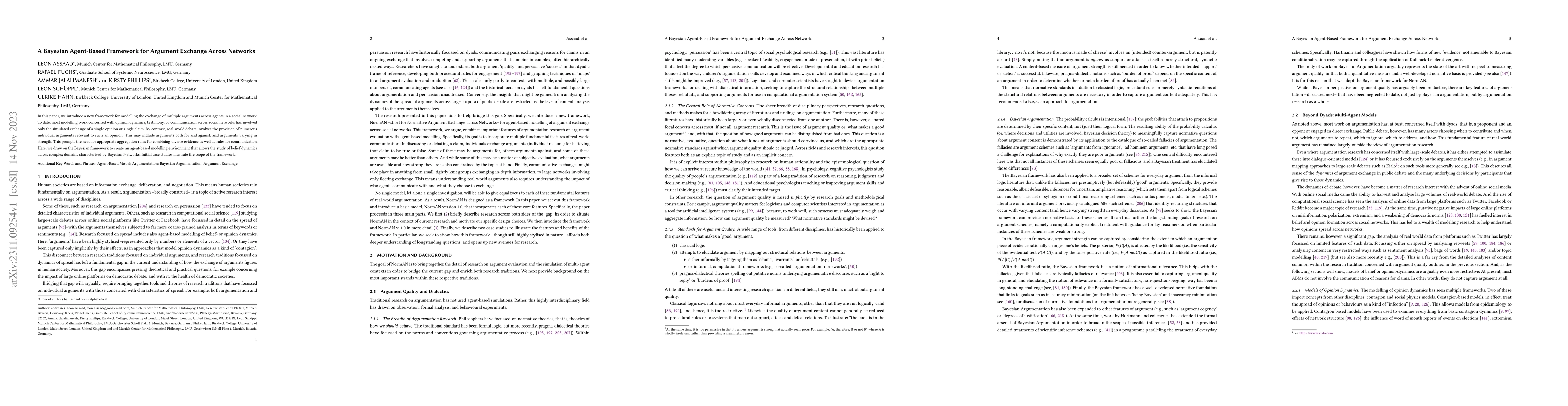 Thumbnail for A Bayesian Agent-Based Framework for Argument Exchange Across Networks
