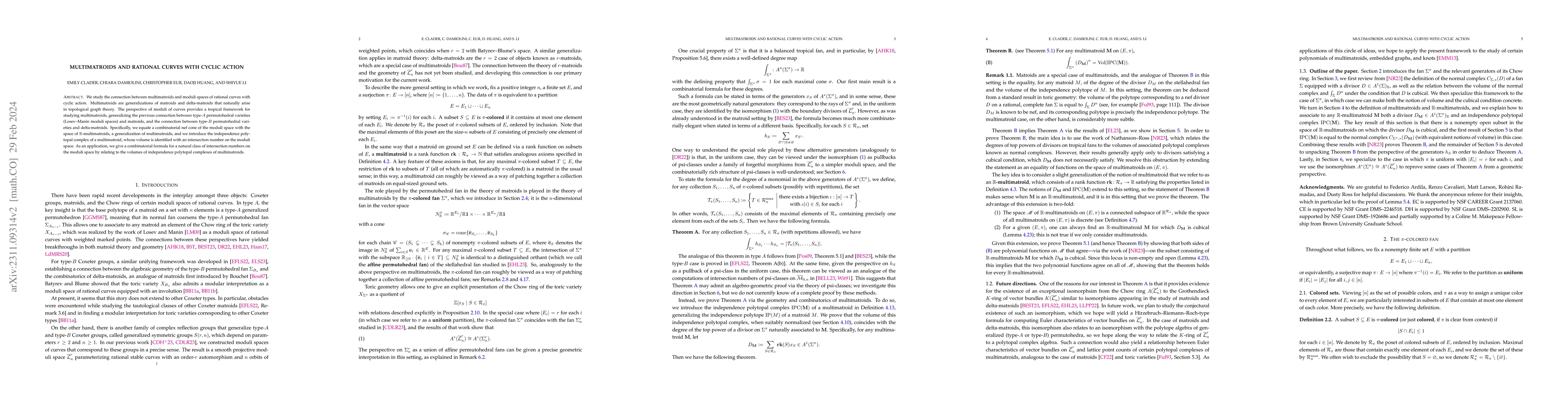 Thumbnail for Multimatroids and rational curves with cyclic action