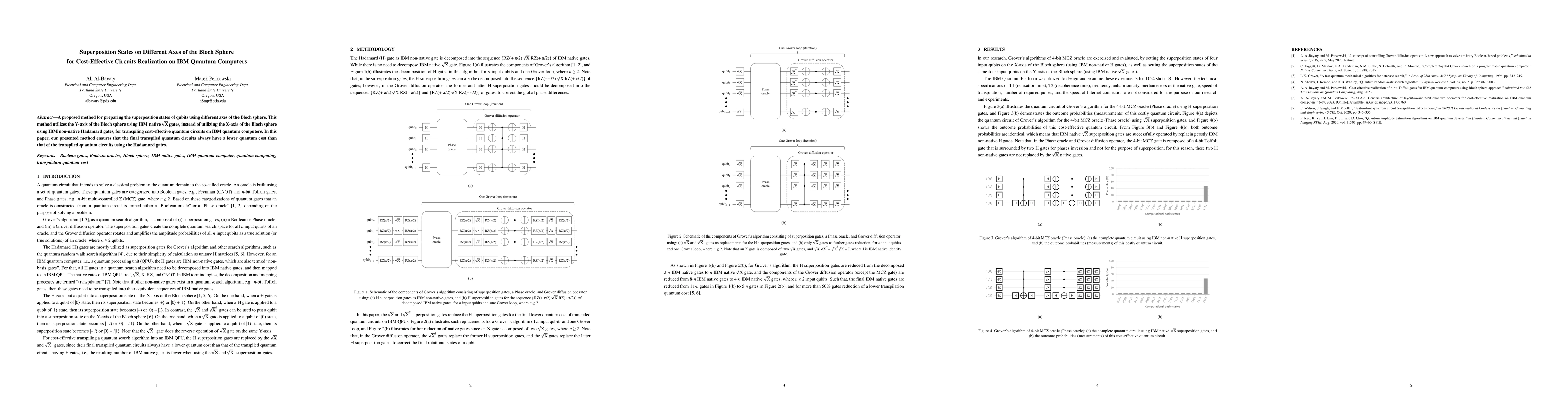 Thumbnail for Superposition States on Different Axes of the Bloch Sphere for
  Cost-Effective Circuits Realization on IBM Quantum Computers