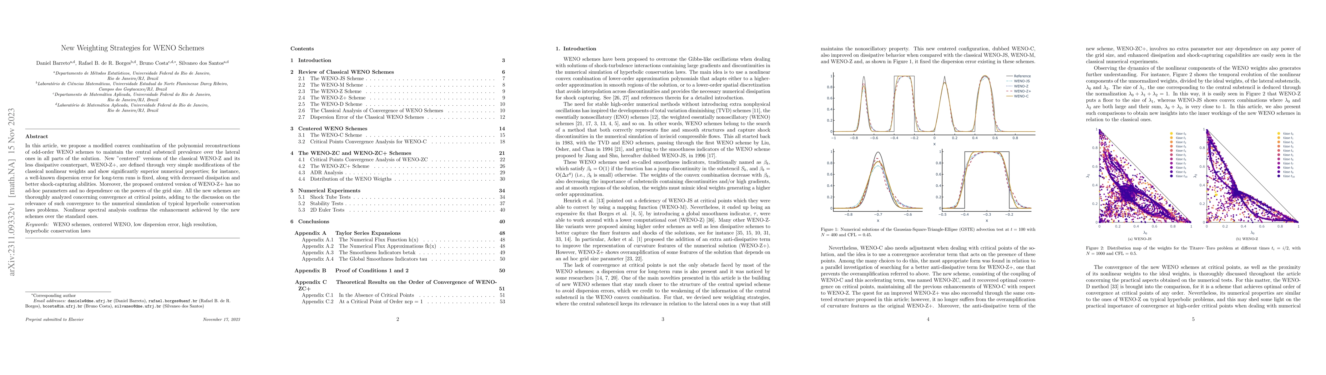 Thumbnail for New Weighting Strategies for WENO Schemes