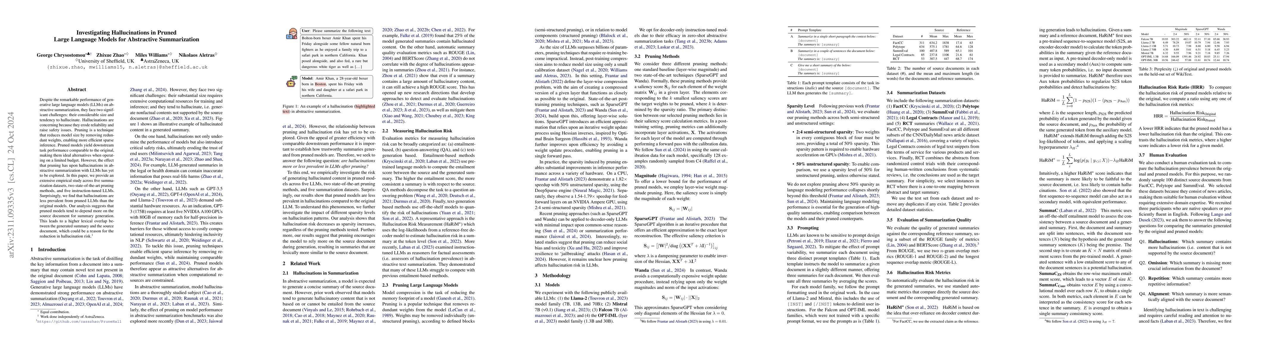 Thumbnail for Investigating Hallucinations in Pruned Large Language Models for
  Abstractive Summarization