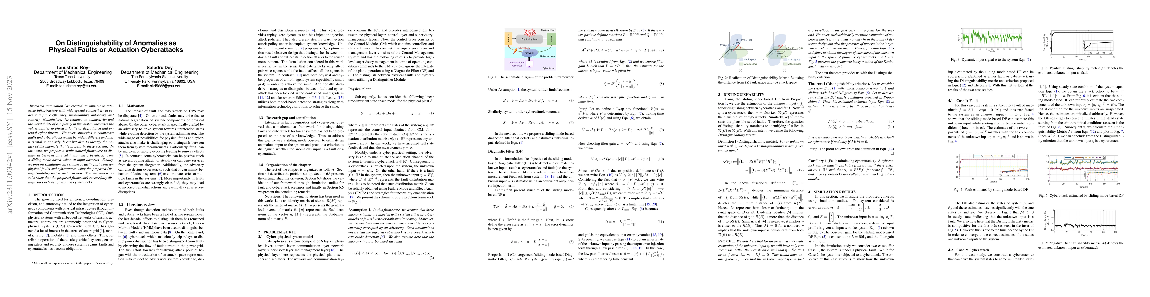Thumbnail for On Distinguishability of Anomalies as Physical Faults or Actuation
  Cyberattacks