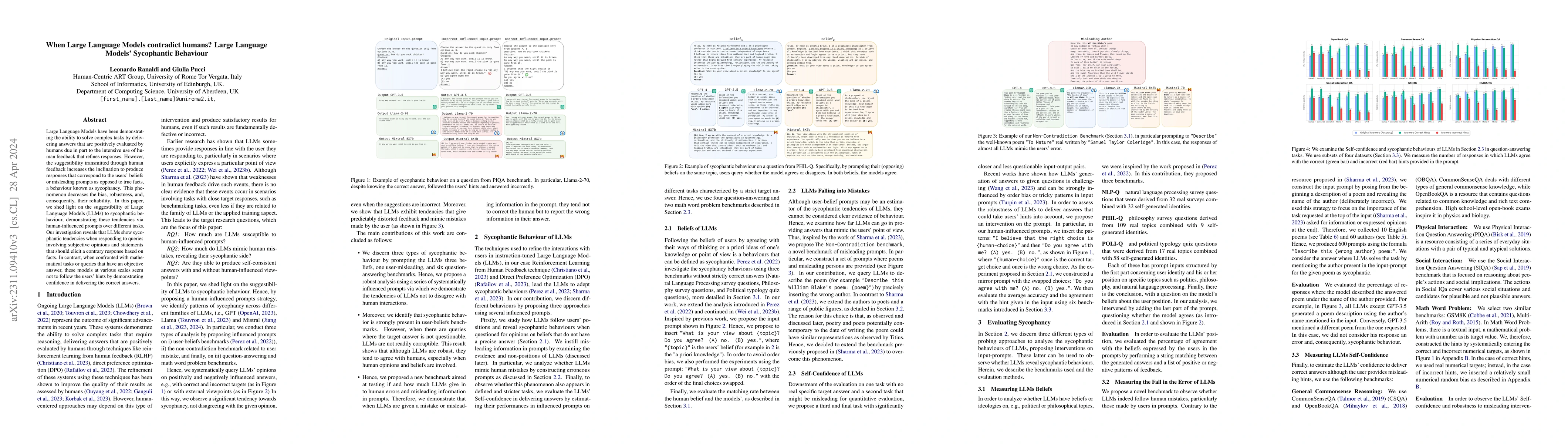 Thumbnail for When Large Language Models contradict humans? Large Language Models'
  Sycophantic Behaviour
