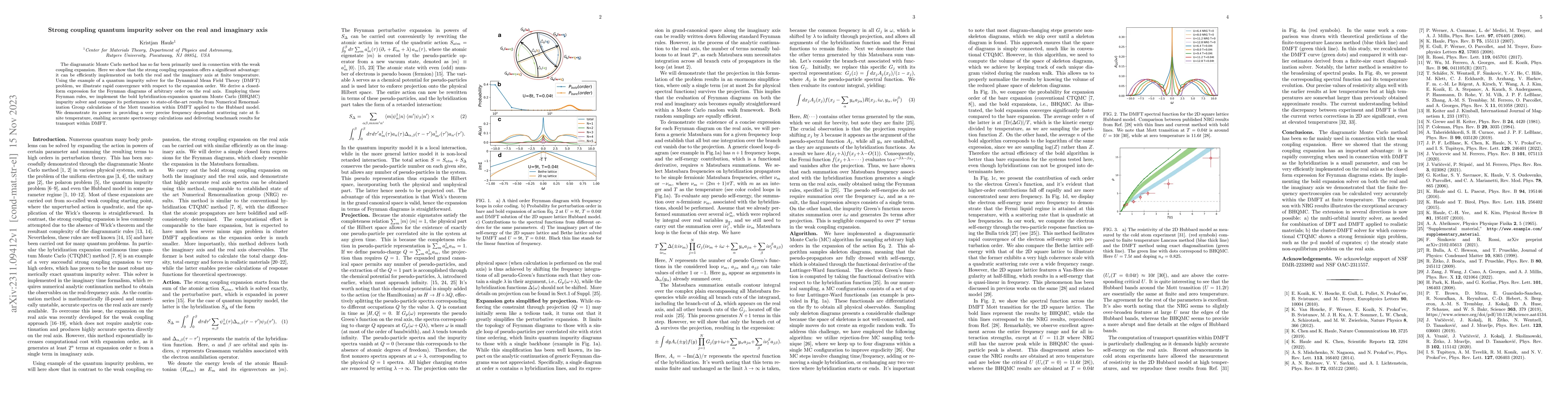 Thumbnail for Strong coupling quantum impurity solver on the real and imaginary axis