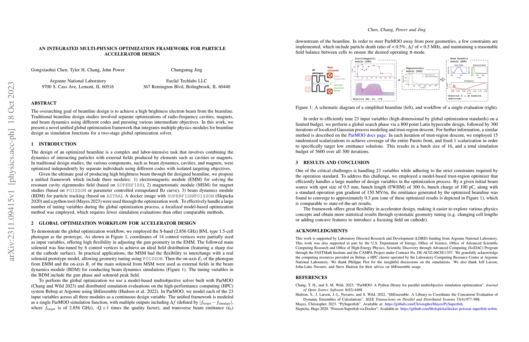 Thumbnail for An Integrated Multi-Physics Optimization Framework for Particle
  Accelerator Design