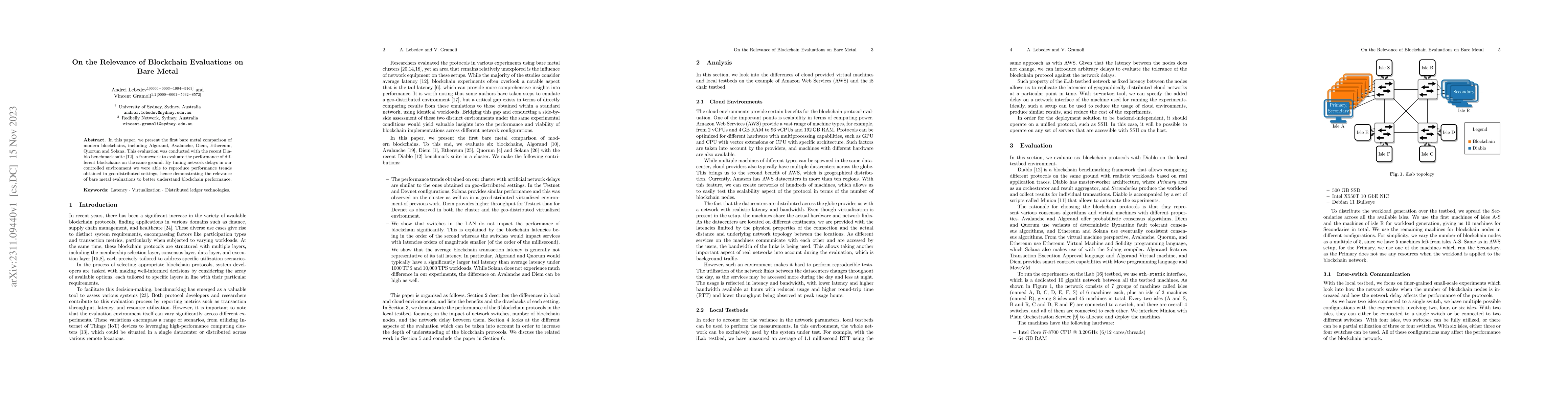 Thumbnail for On the Relevance of Blockchain Evaluations on Bare Metal