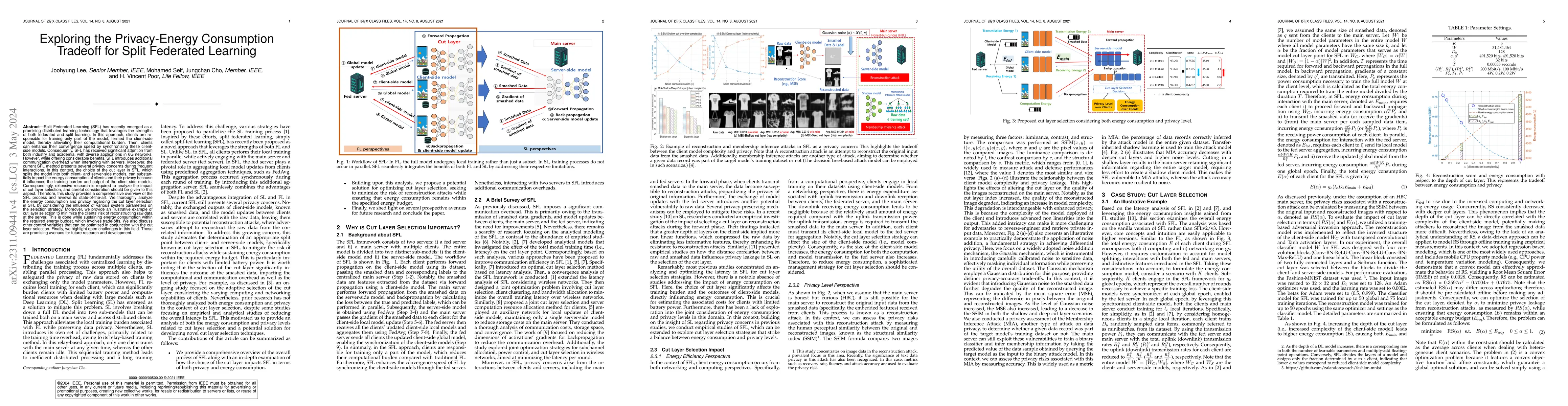 Thumbnail for Exploring the Privacy-Energy Consumption Tradeoff for Split Federated
  Learning