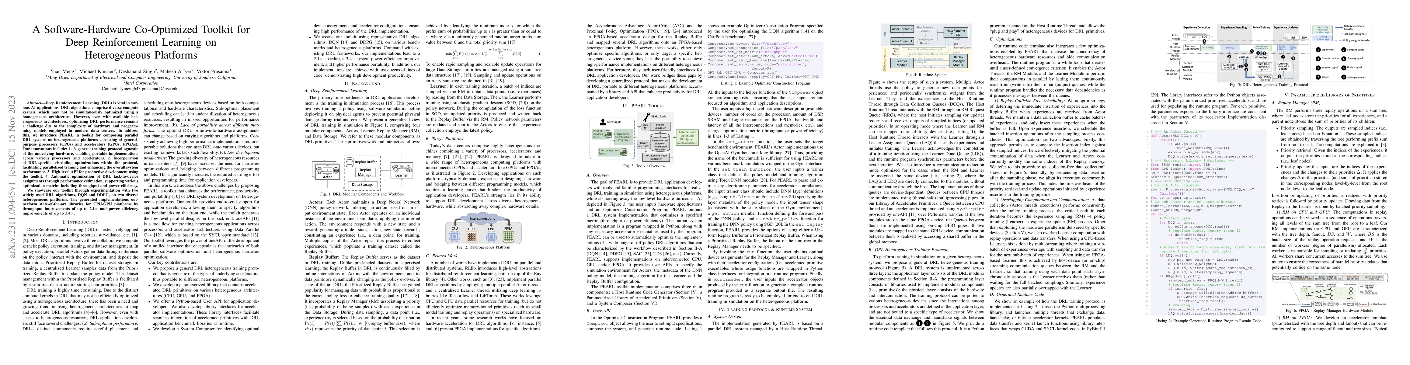 Thumbnail for A Software-Hardware Co-Optimized Toolkit for Deep Reinforcement Learning
  on Heterogeneous Platforms