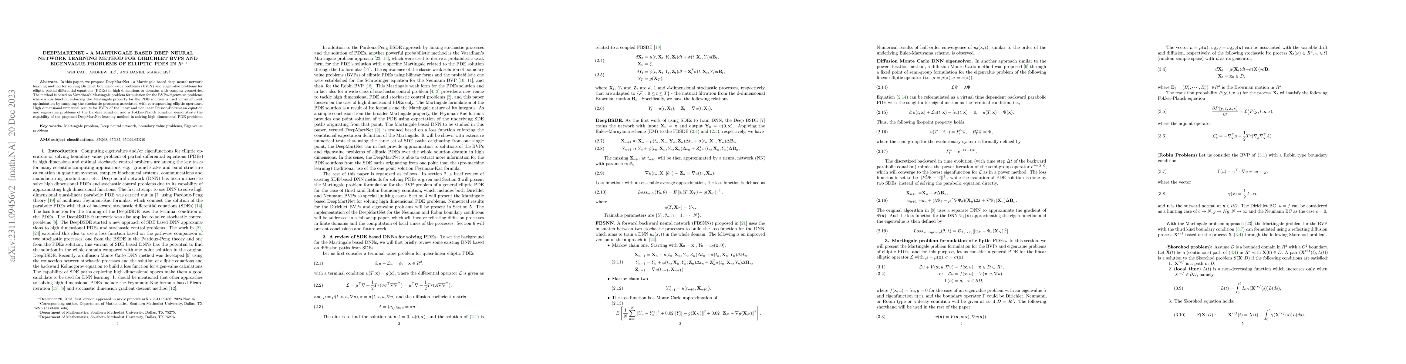 Thumbnail for DeepMartNet -- A Martingale Based Deep Neural Network Learning Method
  for Dirichlet BVPs and Eigenvalue Problems of Elliptic PDEs in R^d