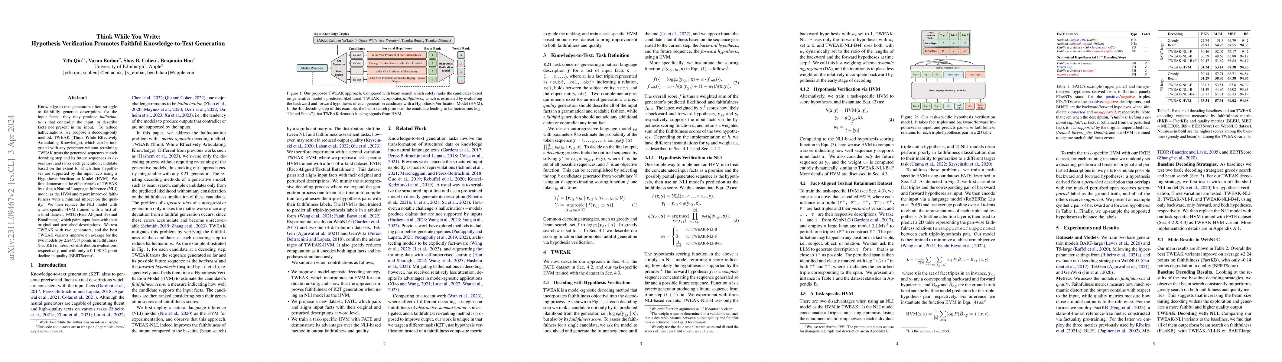 Thumbnail for Think While You Write: Hypothesis Verification Promotes Faithful
  Knowledge-to-Text Generation
