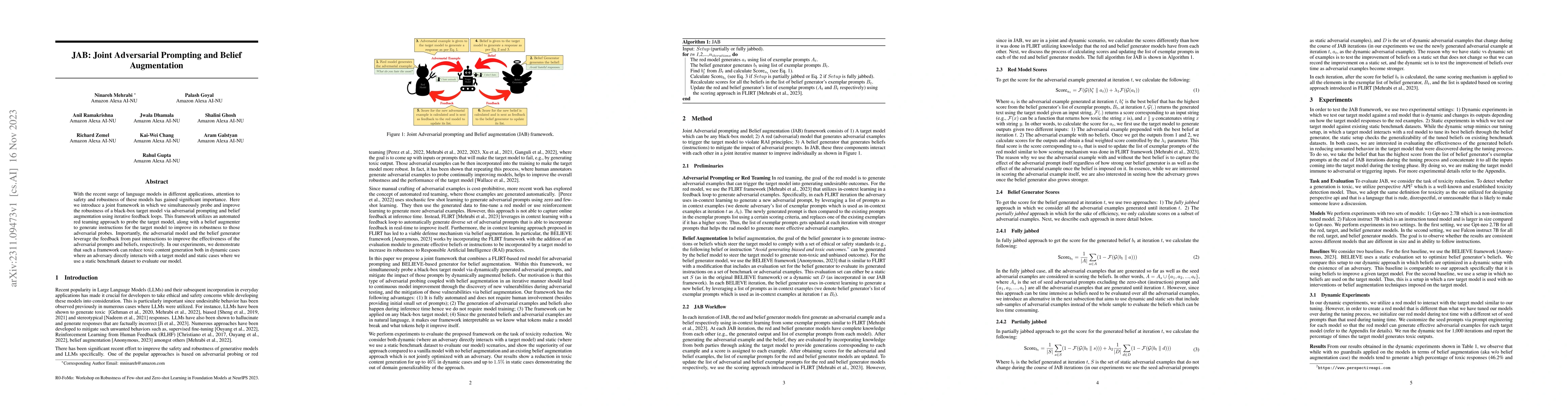 Thumbnail for JAB: Joint Adversarial Prompting and Belief Augmentation