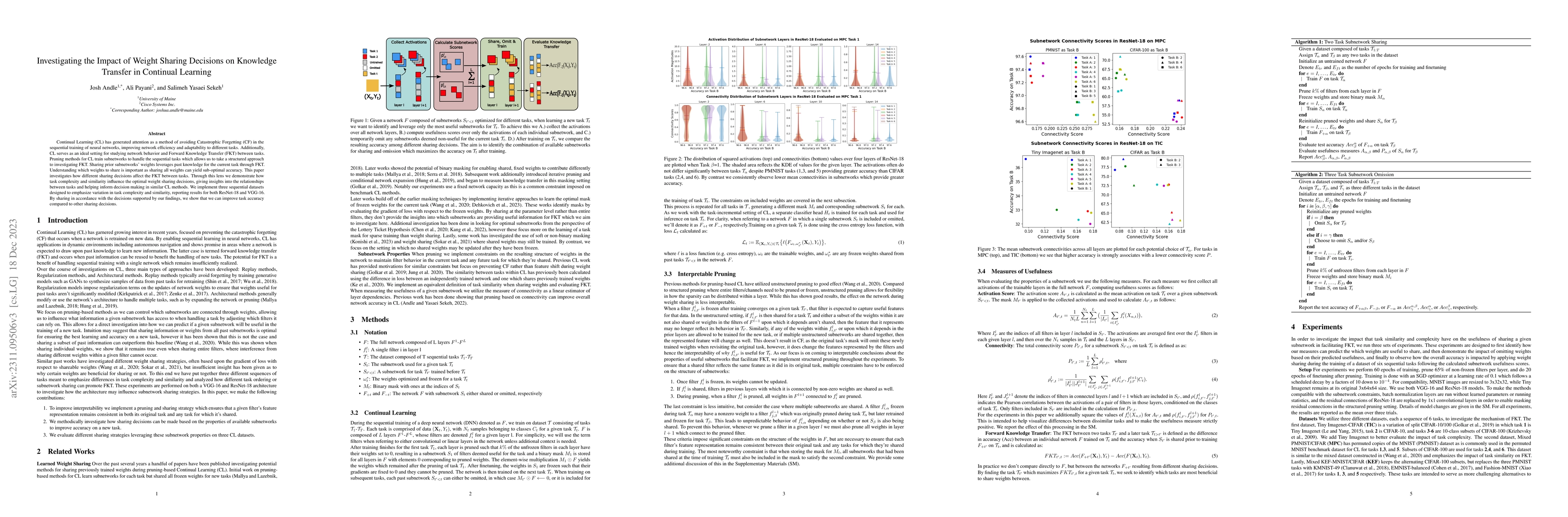 Thumbnail for Investigating the Impact of Weight Sharing Decisions on Knowledge
  Transfer in Continual Learning