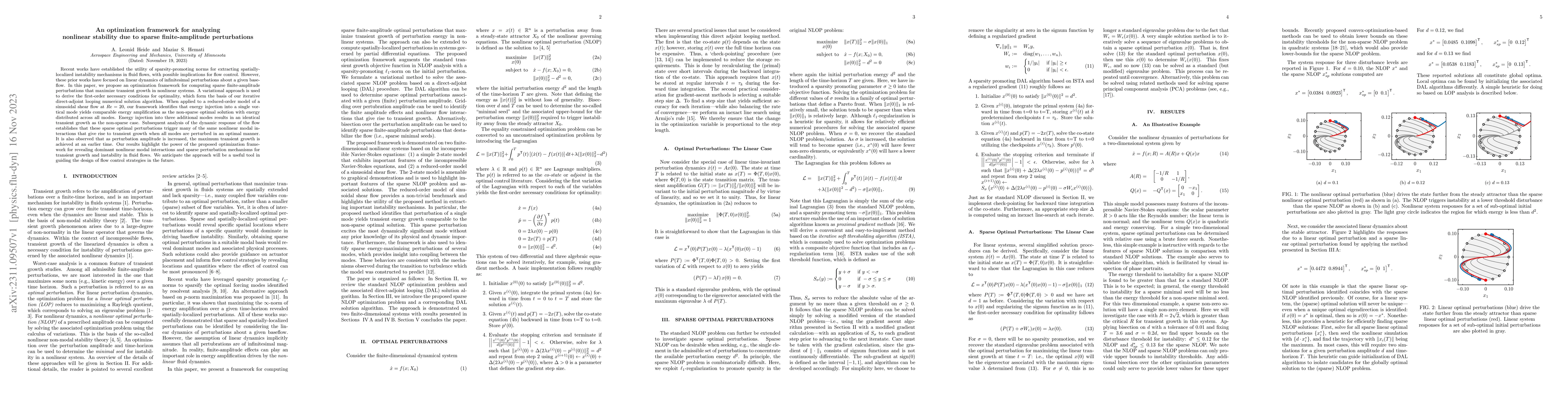Thumbnail for An optimization framework for analyzing nonlinear stability due to
  sparse finite-amplitude perturbations