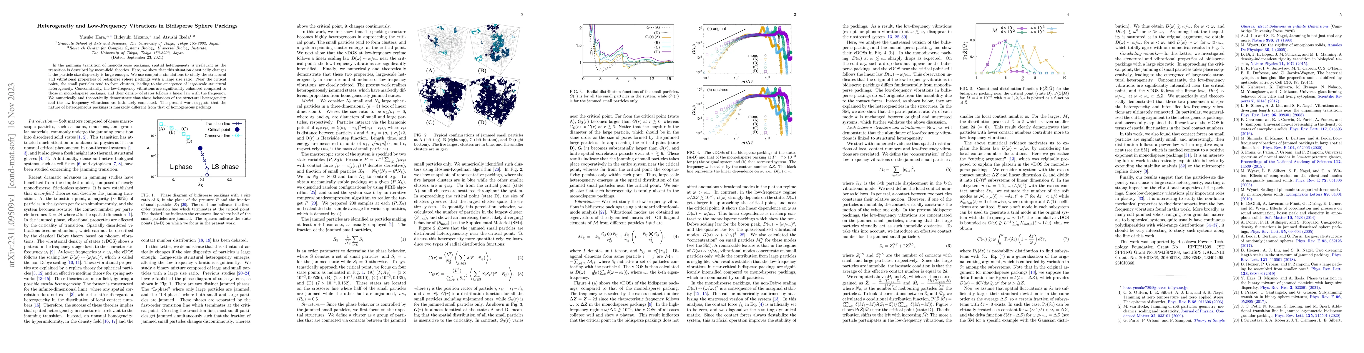 Thumbnail for Heterogeneity and Low-Frequency Vibrations in Bidisperse Sphere Packings