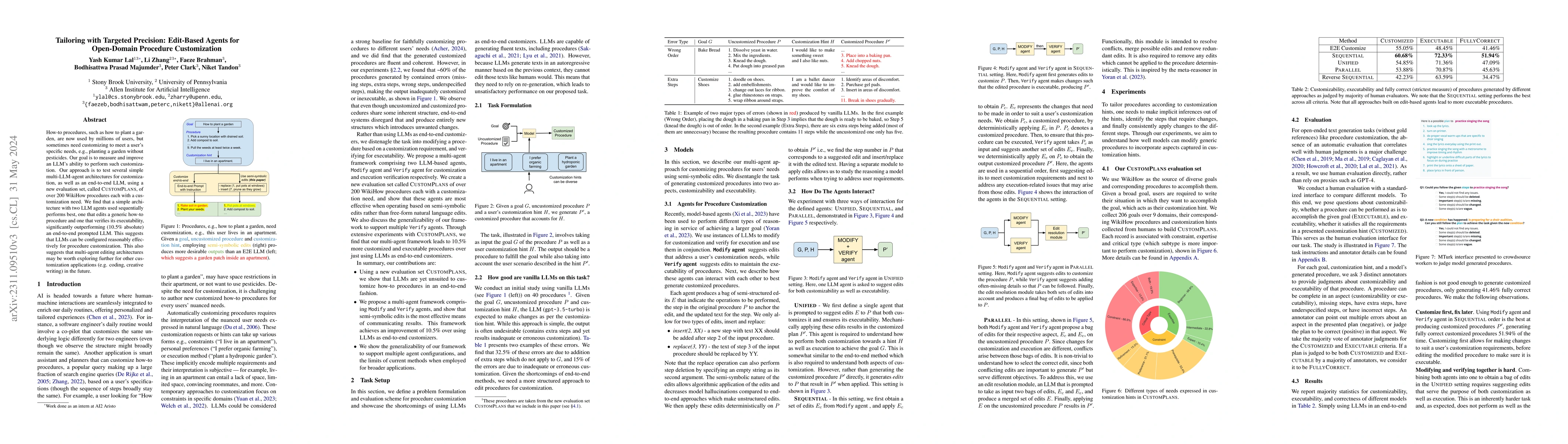Thumbnail for Tailoring with Targeted Precision: Edit-Based Agents for Open-Domain
  Procedure Customization