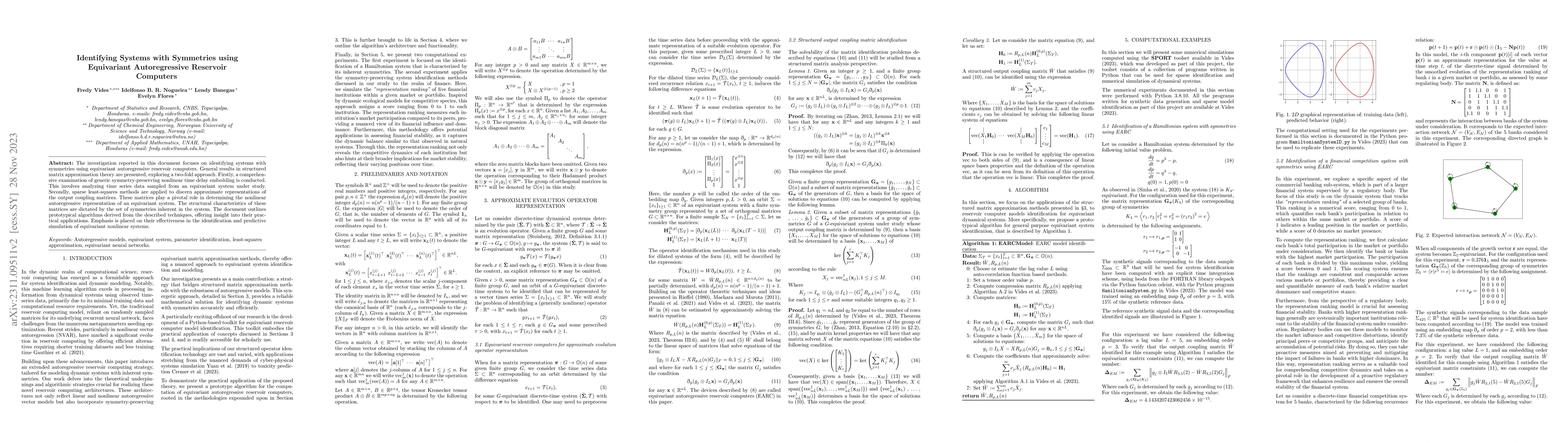 Thumbnail for Identifying Systems with Symmetries using Equivariant Autoregressive
  Reservoir Computers