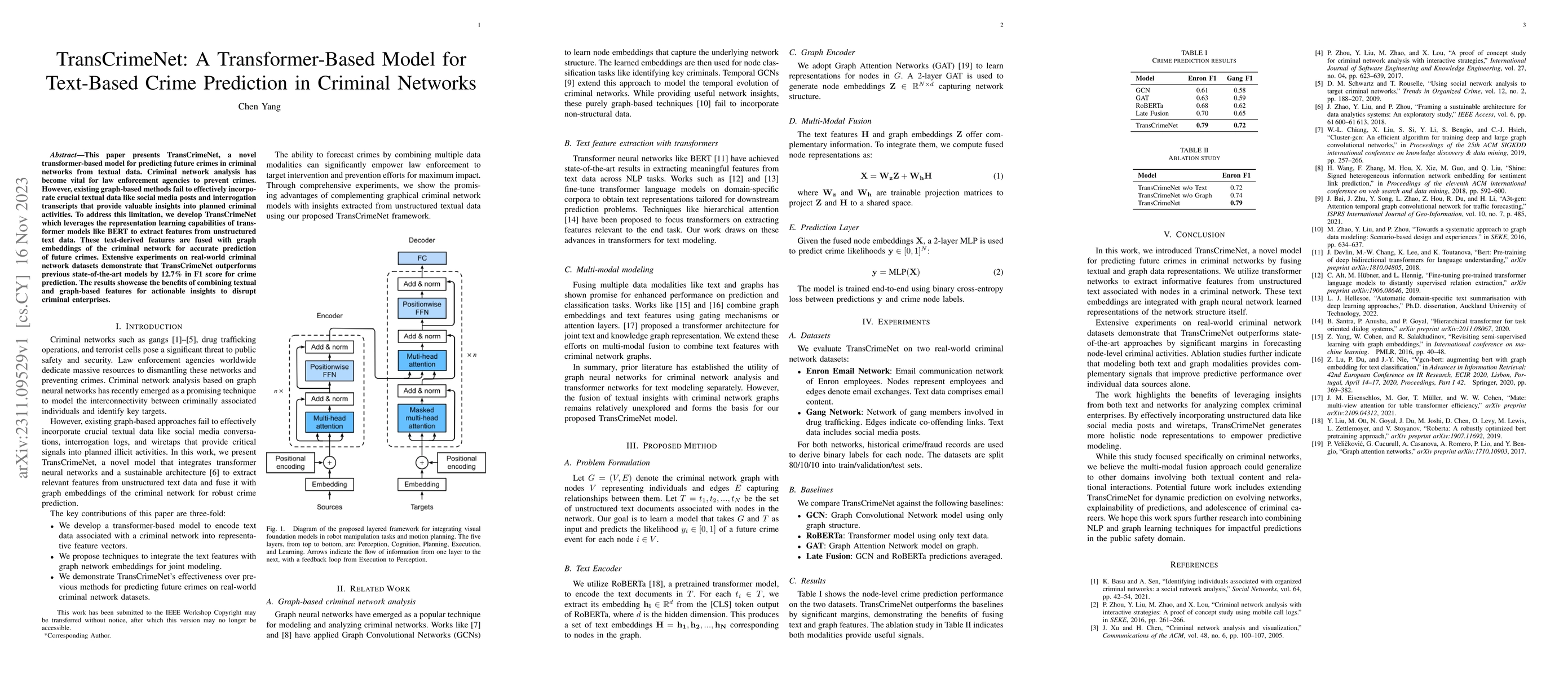 Thumbnail for TransCrimeNet: A Transformer-Based Model for Text-Based Crime Prediction
  in Criminal Networks
