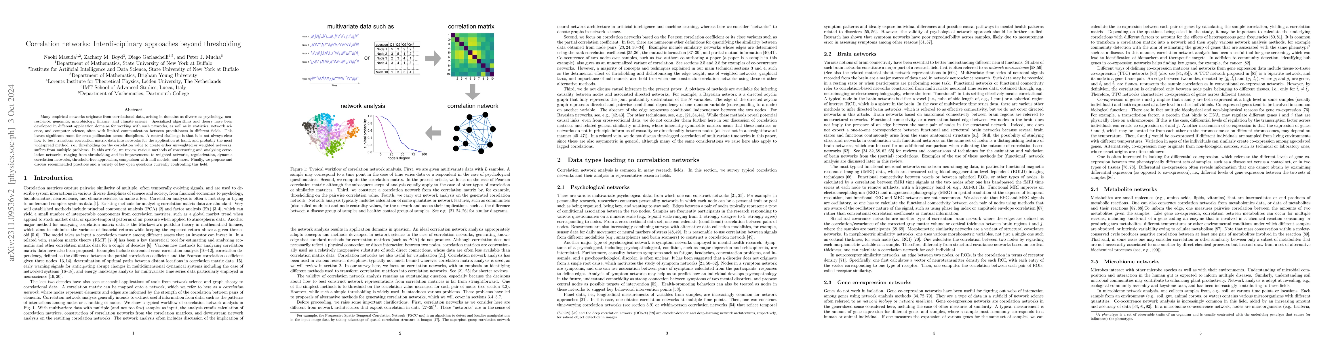 Thumbnail for Correlation networks: Interdisciplinary approaches beyond thresholding