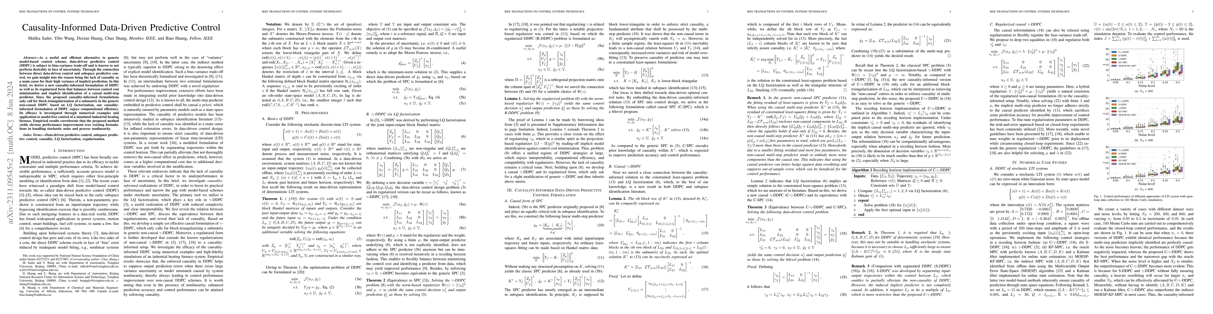 Thumbnail for Causality-Informed Data-Driven Predictive Control