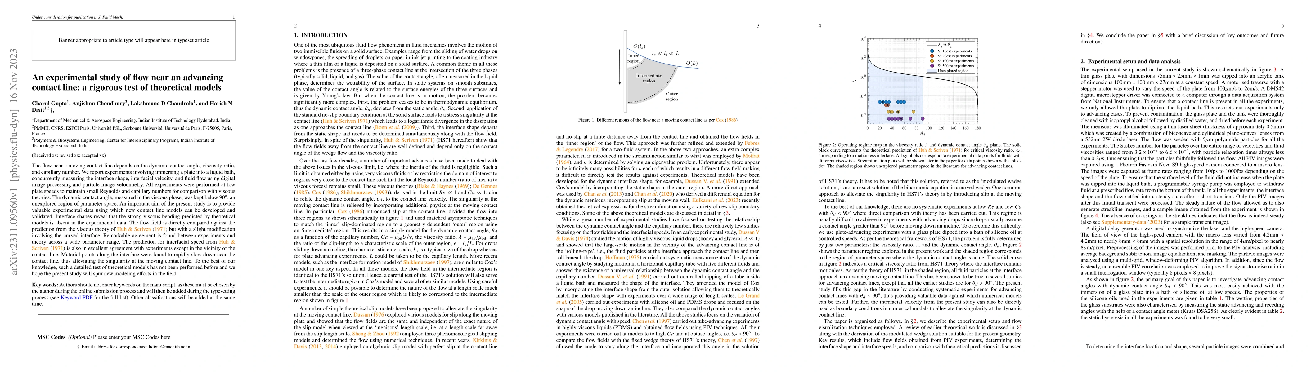 Thumbnail for An experimental study of flow near an advancing contact line: a rigorous
  test of theoretical models