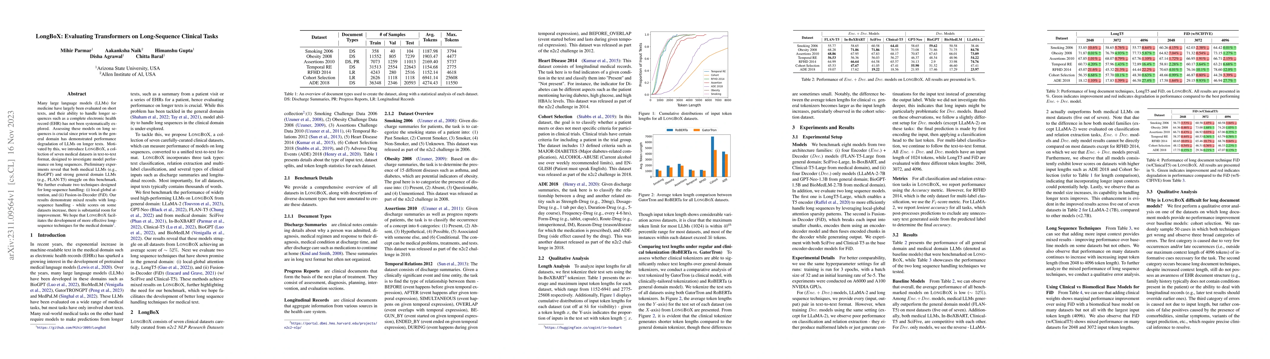 Thumbnail for LongBoX: Evaluating Transformers on Long-Sequence Clinical Tasks