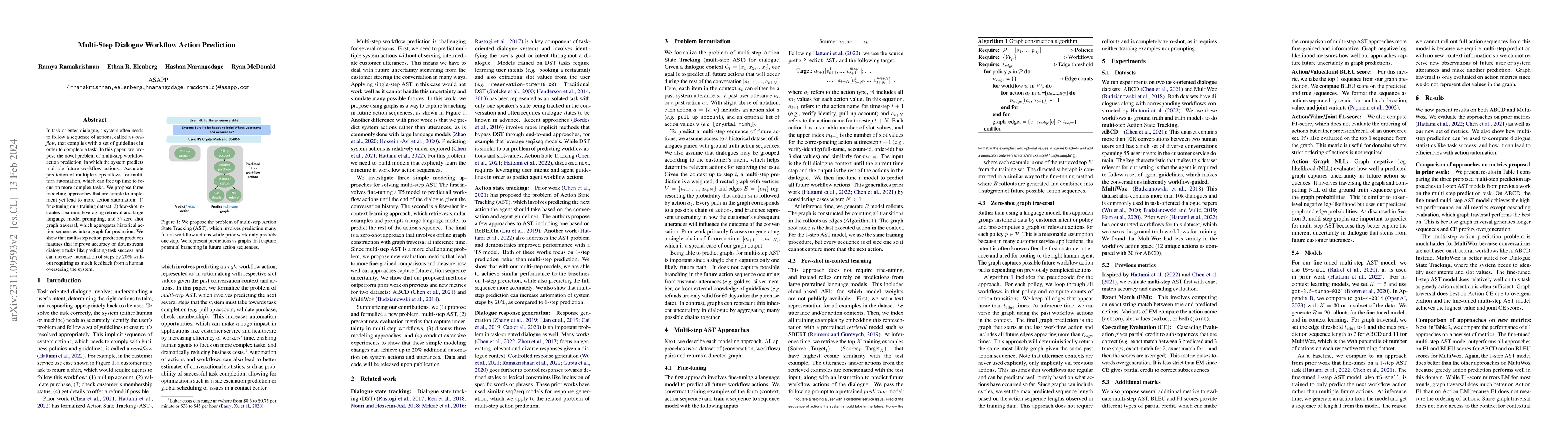 Thumbnail for Multi-Step Dialogue Workflow Action Prediction