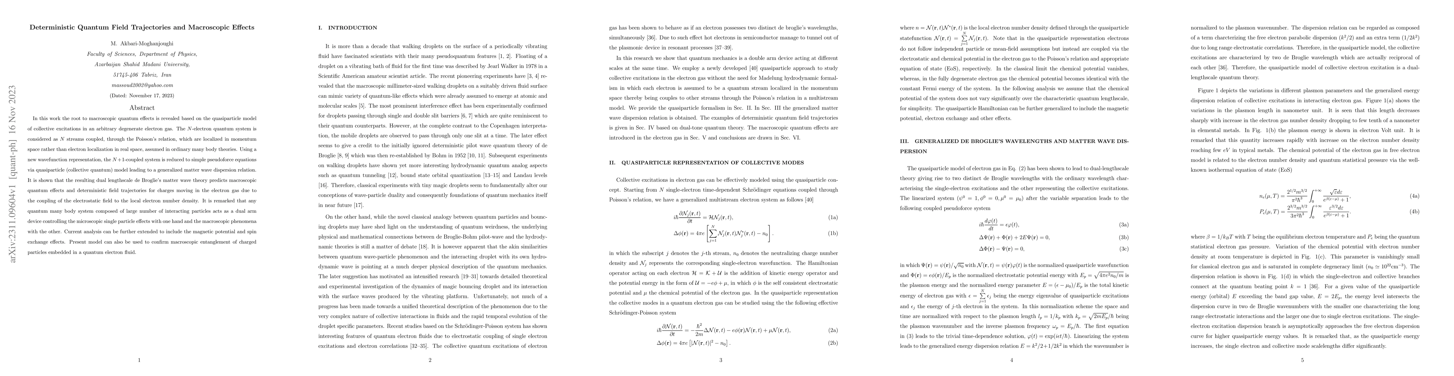 Thumbnail for Deterministic Quantum Field Trajectories and Macroscopic Effects