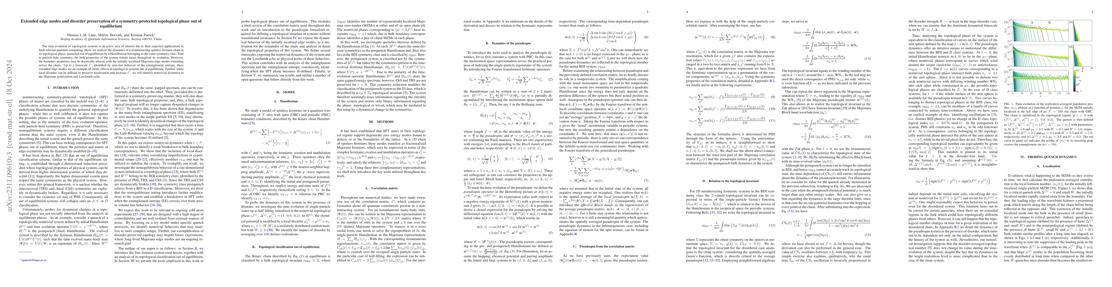 Thumbnail for Extended edge modes and disorder preservation of a symmetry-protected
  topological phase out-of-equilibrium