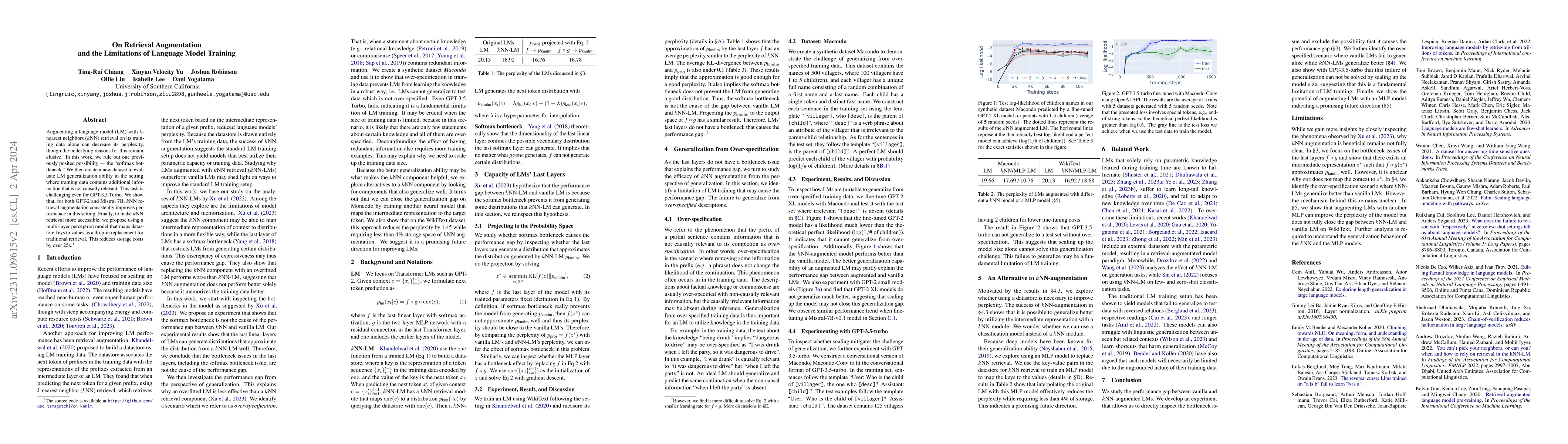 Thumbnail for On Retrieval Augmentation and the Limitations of Language Model Training