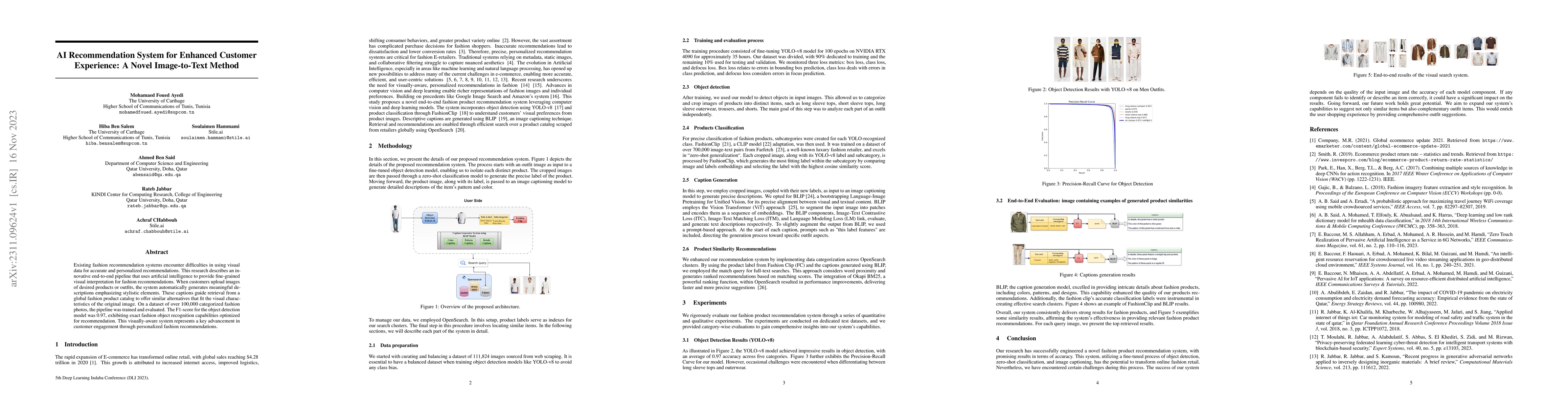 Thumbnail for AI Recommendation System for Enhanced Customer Experience: A Novel
  Image-to-Text Method