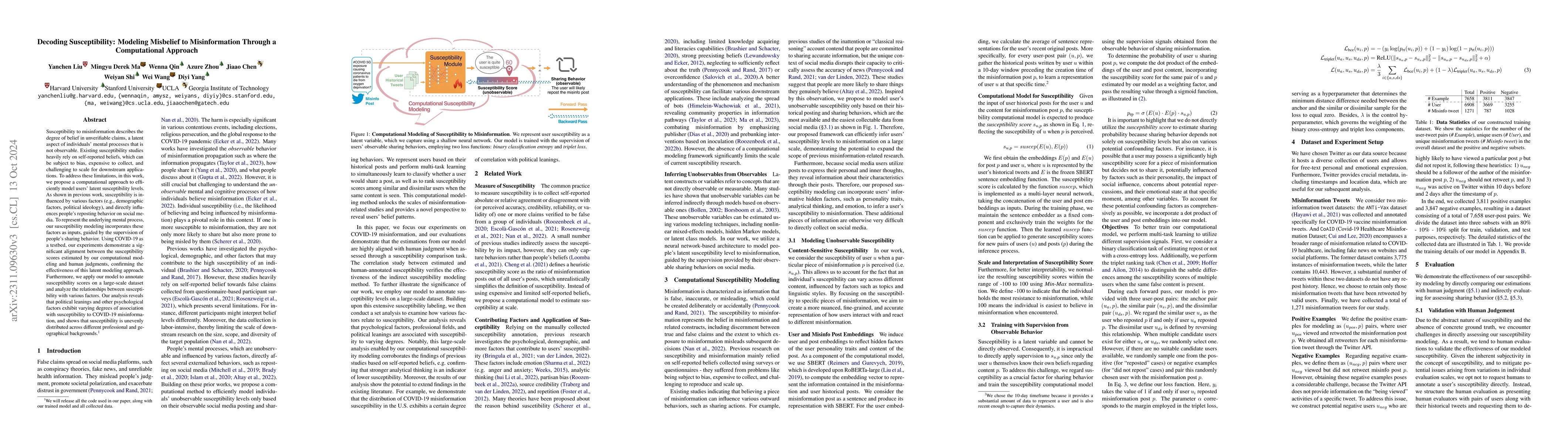Thumbnail for Decoding Susceptibility: Modeling Misbelief to Misinformation Through a
  Computational Approach