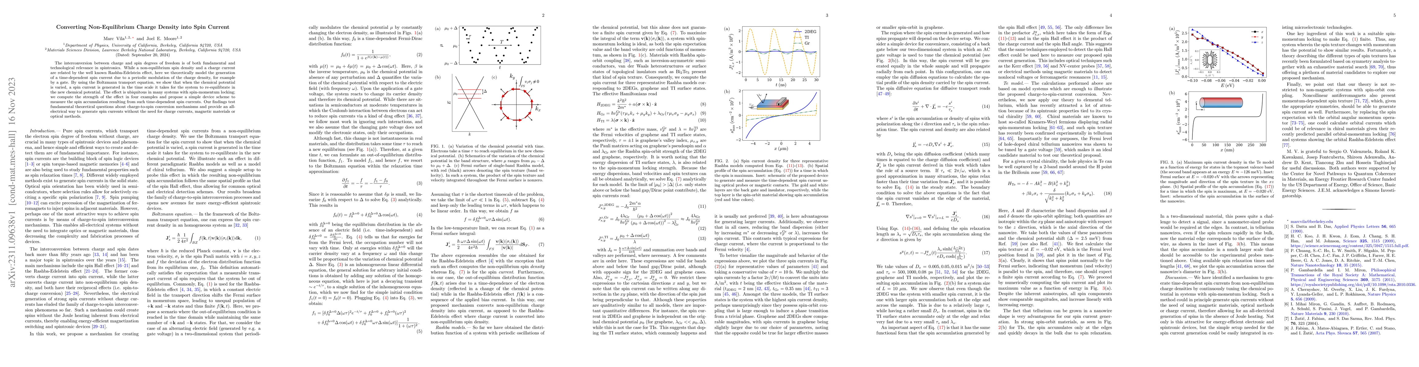 Thumbnail for Converting Non-Equilibrium Charge Density into Spin Current