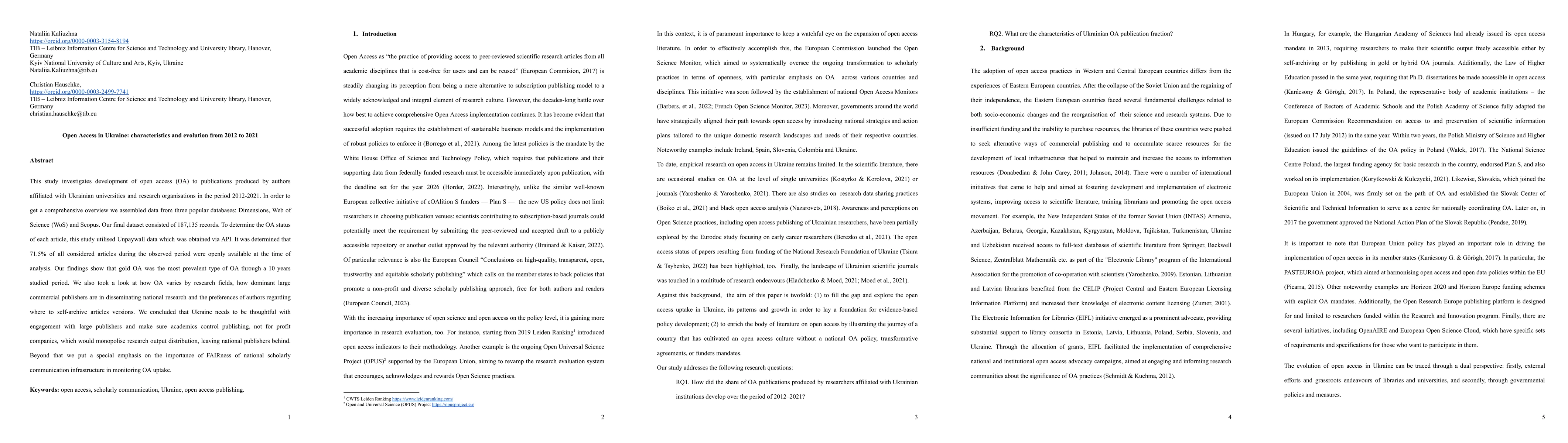 Thumbnail for Open Access in Ukraine: characteristics and evolution from 2012 to 2021
