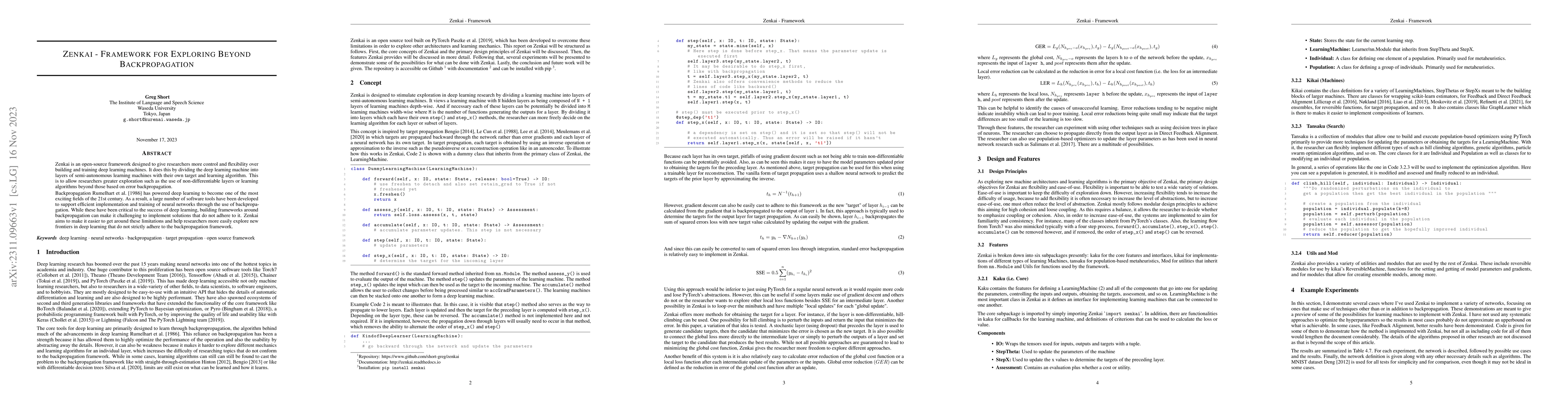 Thumbnail for Zenkai -- Framework For Exploring Beyond Backpropagation