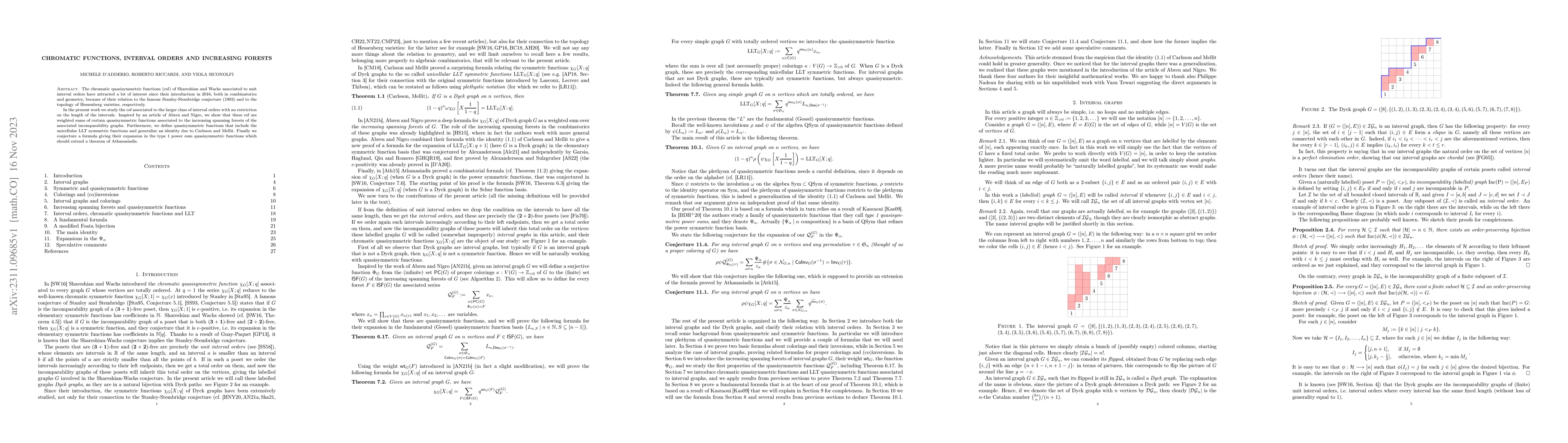 Thumbnail for Chromatic functions, interval orders and increasing forests