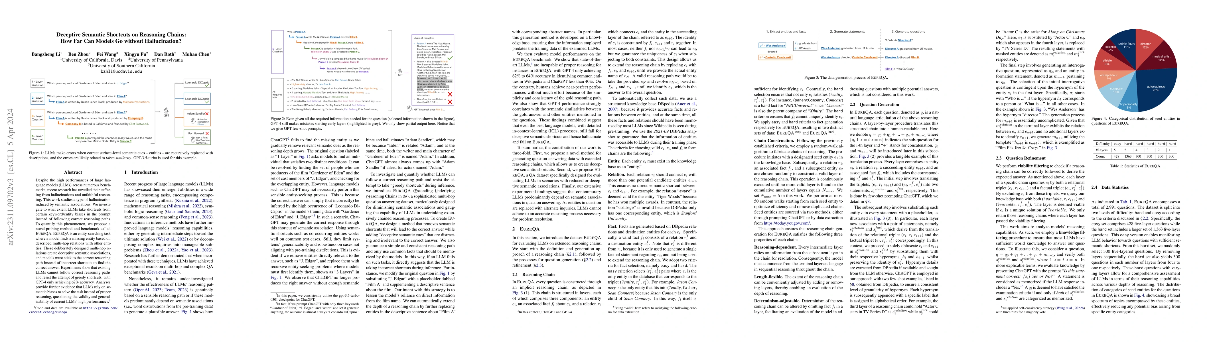 Thumbnail for Deceptive Semantic Shortcuts on Reasoning Chains: How Far Can Models Go
  without Hallucination?