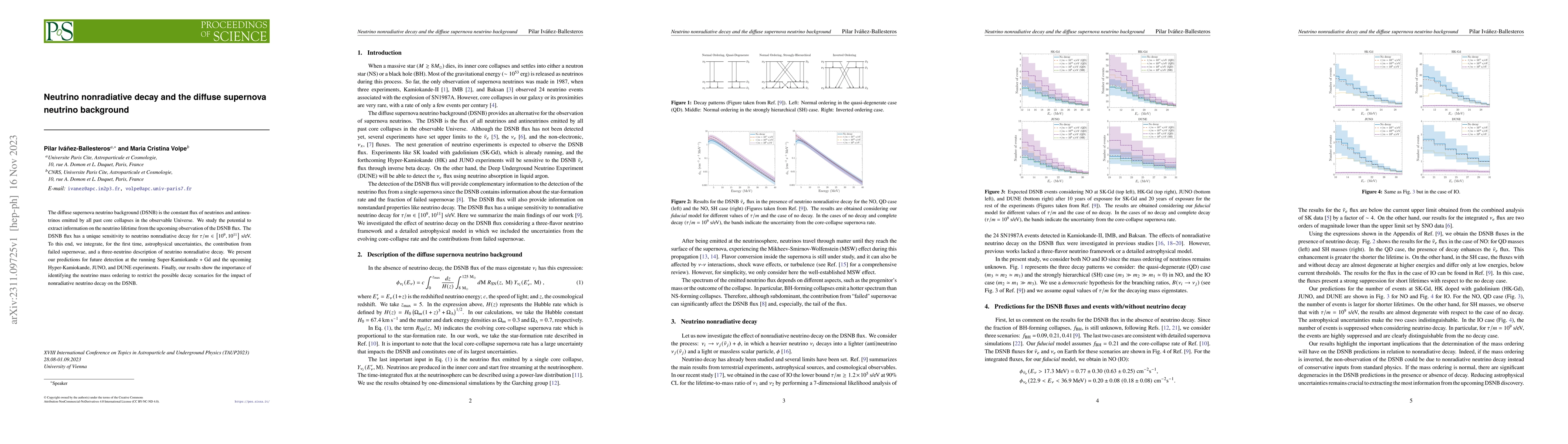Thumbnail for Neutrino nonradiative decay and the diffuse supernova neutrino
  background