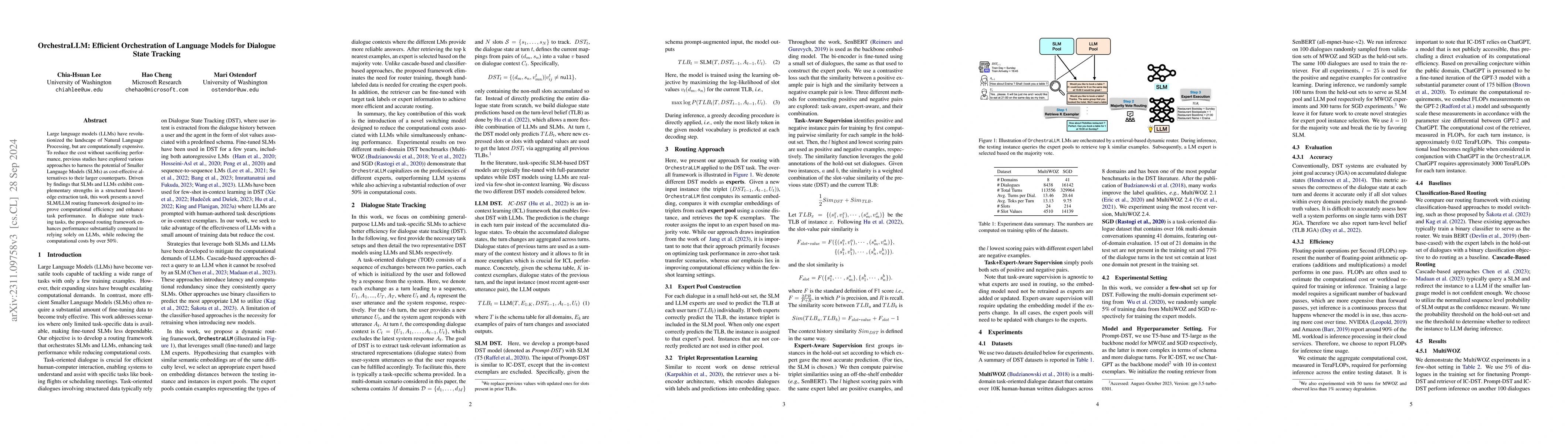 Thumbnail for OrchestraLLM: Efficient Orchestration of Language Models for Dialogue
  State Tracking