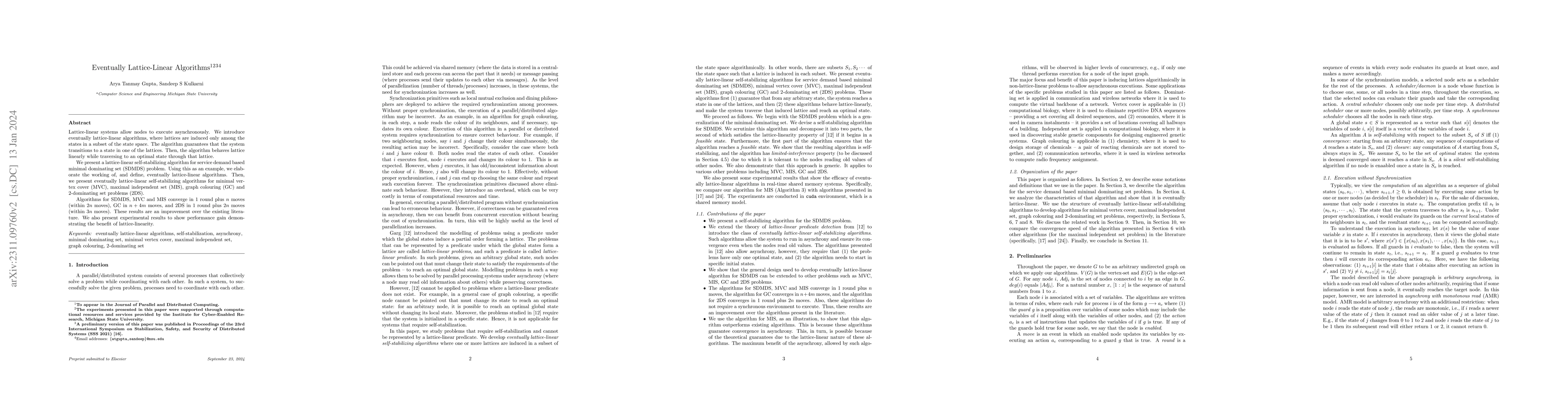 Thumbnail for Eventually Lattice-Linear Algorithms