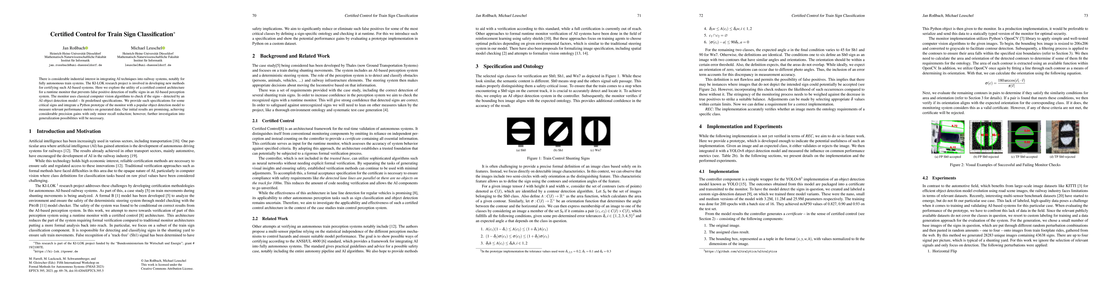 Thumbnail for Certified Control for Train Sign Classification